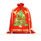 Lot de 10 sacs-cadeaux à bonbons de Noël avec cordon de serrage