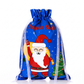 Lot de 10 sacs-cadeaux à bonbons de Noël avec cordon de serrage