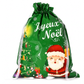 Lot de 10 sacs-cadeaux à bonbons de Noël avec cordon de serrage
