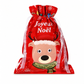 Lot de 10 sacs-cadeaux à bonbons de Noël avec cordon de serrage