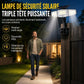 Lampe solaire à détecteur de mouvement à 3 têtes