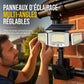Lampe solaire à détecteur de mouvement à 3 têtes