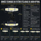Lampe solaire à détecteur de mouvement à 3 têtes