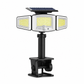 Lampe solaire à détecteur de mouvement à 3 têtes