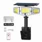 Lampe solaire à détecteur de mouvement à 3 têtes