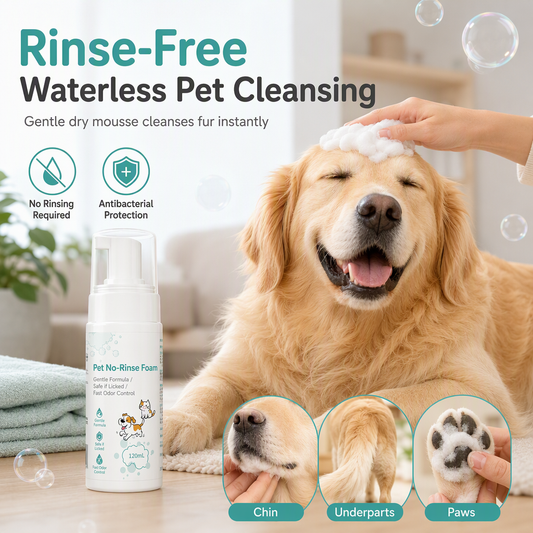 🥳VENTE FLASH 2026 💞50K+ VENDUS !🐶Rafraîchissez vos animaux instantanément ! Mousse Nettoyante Sans Rinçage et Sans Eau pour Animaux