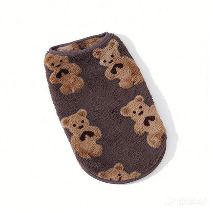🐻 Gilet pour animal avec doublure en peluche | Couche d'hiver (tailles S à 8XL)