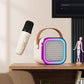 🔥-50% Mini Machine Karaoké 🎤Avec microphones sans fil, son puissant pour fêtes