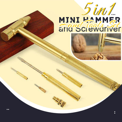 Kit Mini Marteau et Tournevis 5 en 1