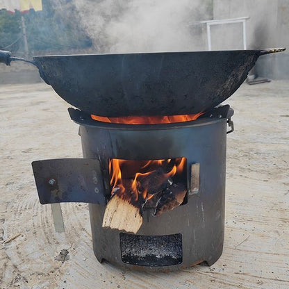 50% de Réduction – Poêle à Bois Portable Réchaud Camping, Cuisson et Bivouac