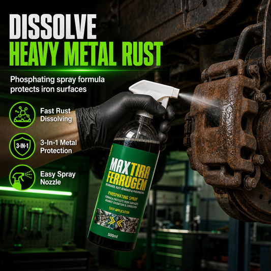 50% de Réduction – Spray Dérouillant et Phosphatant 3-en-1 Métaux, Dissolvant de Rouille Actif et Bouclier Anticorrosion