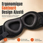 Ensemble composé d'un oreiller de voyage en mousse à mémoire de forme intégrée et d'un masque de sommeil occultant 3D pour le soutien du cou lors des déplacements