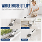 Brosse de nettoyage de salle de bain à manche long extensible pour le nettoyage des toilettes et des joints de carrelage