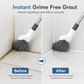 Brosse de nettoyage de salle de bain à manche long extensible pour le nettoyage des toilettes et des joints de carrelage
