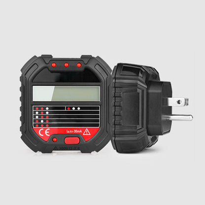 ⚡🔌 -50 % ! Testeur de prises numérique multifonction avec écran LCD – Test différentiel RCD et détection des défauts de câblage