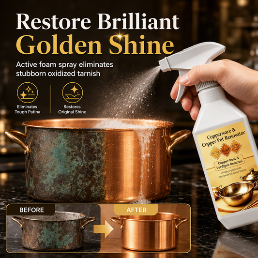 ✨ Nettoyant rénovateur cuivre, supprime l’oxydation, fait briller vos casseroles ! -50% 🔥⏳