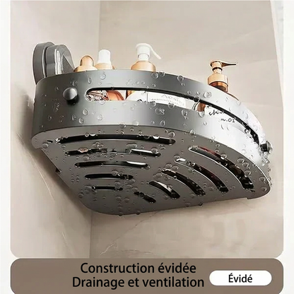 ⏰Étagère de Rangement d'Angle pour Douche🚿Gain de Place et Installation Facile, Parfaite pour Organiser les Articles de Toilette ✨