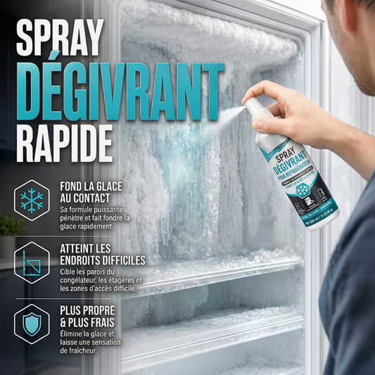Spray de dégivrage pour réfrigérateur, décongélation rapide du congélateur
