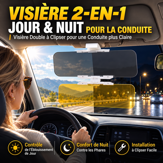 ⏳Offre spéciale limitée dans le temps ⏰Conduisez plus sûr de jour comme de nuit 🌙 Pare-soleil de voiture HD universel anti-éblouissement ✨