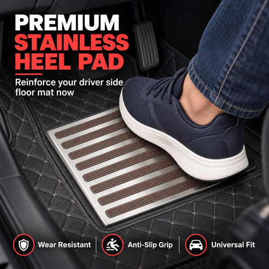 Tapis de sol universel pour voiture, résistant à l'usure, avec renfort au niveau du talon