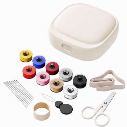 Kit de couture magnétique portable avec bobines de fil roulantes