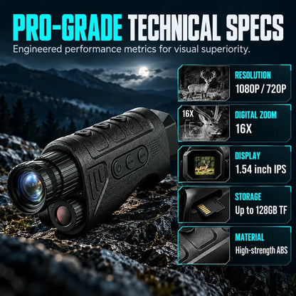📢📢 66 % DE RÉDUCTION 🔍 Monoculaire de vision nocturne HD 1080p – Zoom numérique 16x pour les aventures en plein air et l'observation de la faune sauvage