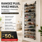 👟🔥 -50% ! Organisateur Chaussures Suspendu Porte – Jusqu'à 36 Paires Métal Robuste Stable, Étagères Inclinées Anti-Glissement Talons Bottes Baskets, Installation Sans Outils Secondes · 3 Coloris · 4-8-12 Étages ✨